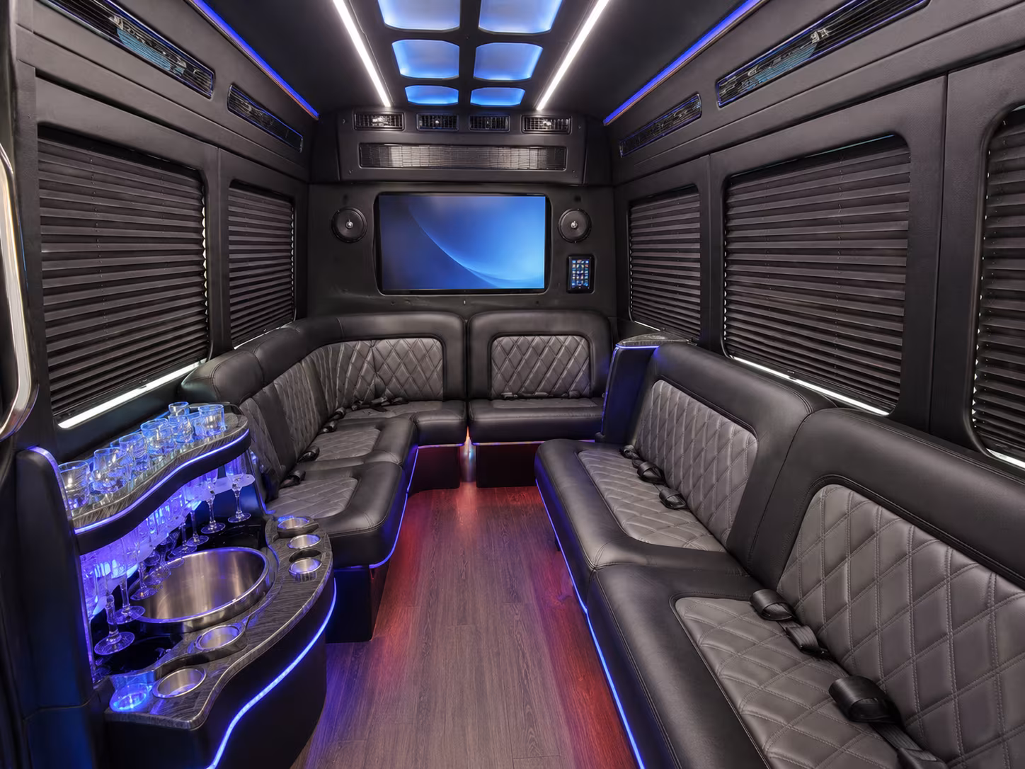 bellingham party bus interior